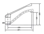 Monomando mezclador de fregadera horizontal medical, serie 61200 de Genebre